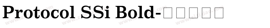 Protocol SSi Bold字体转换
